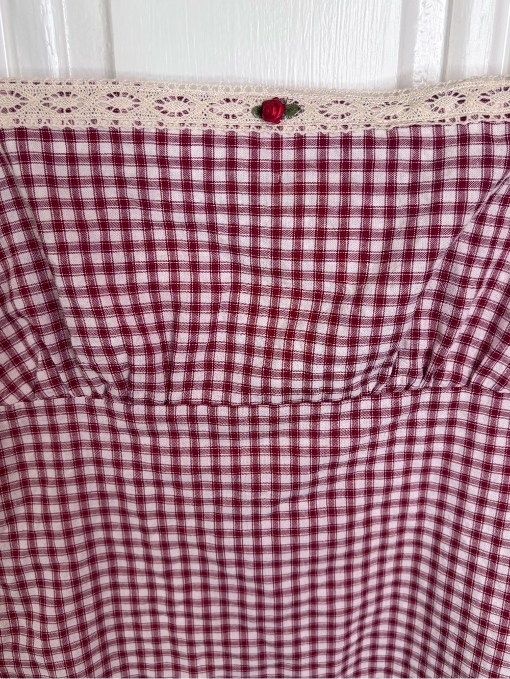 Princess Polly Pink Gingham Mini Dress with Cream Trim - Picture 3 of 12